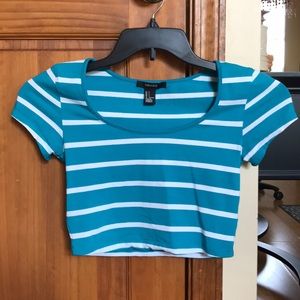 Forever 21 striped crop top